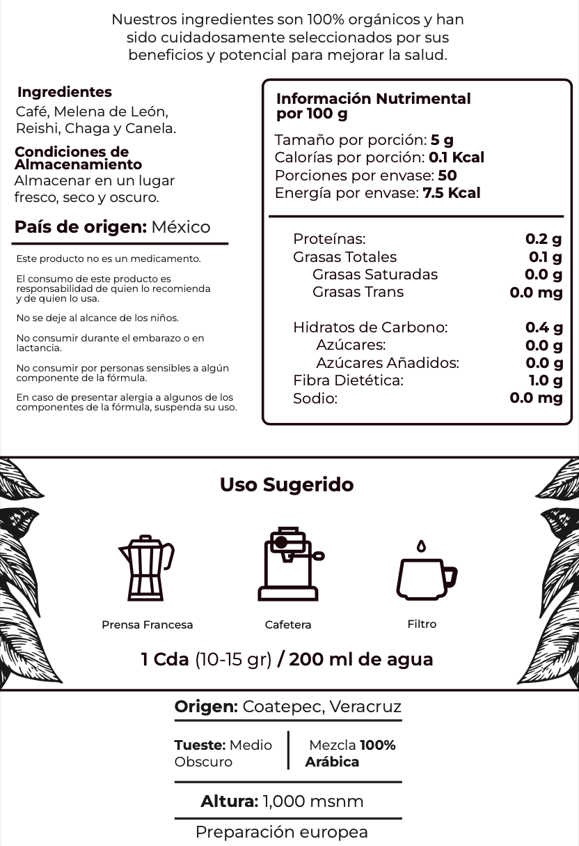Café Orgánico con Adaptógenos